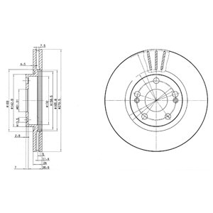 ДИСК ТОРМОЗНОЙ DELPHI BG2697 + В ПОДАРОК