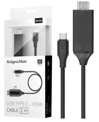 Kabel HDMI - USB typu C 2 m 4K ADAPTER Kruger&Matz