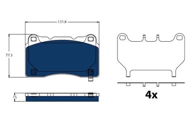 TRW ZAPATAS DE FRENADO PARTE DELANTERA PARTE TRASERA CHEVROLET CAMARO DODGE VIPER FORD GT  