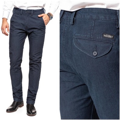 Męskie spodnie jeansowe dopasowane Lee CHINO W30 L34
