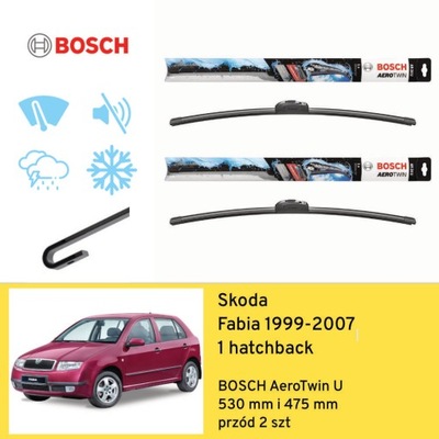 WIPER BLADES FRONT DO SKODA FABIA 1 HATCHBACK (1999-2007) BOSCH  