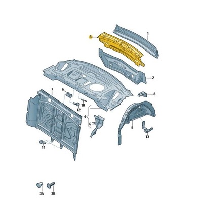 REFORZADOR CORREA TRASERO FORRO AUDI A4 B8 AVANT  