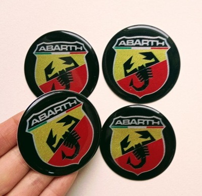 Naklejki logo emblematy ABARTH na felgi kołpaki 55 kolekcja