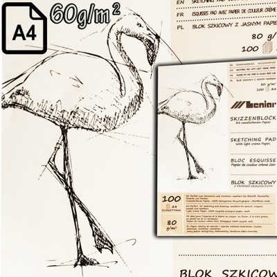 Blok szkicowy z papierem ekologicznym A4 pelikan