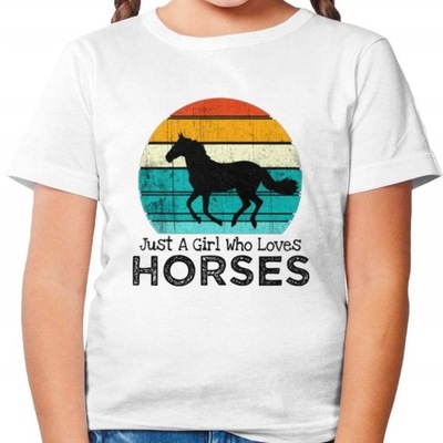 Koszulka dziecięca Dziewczyna która kocha konie M