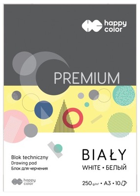 Blok techniczny A3/10k Happy Color 250g biały