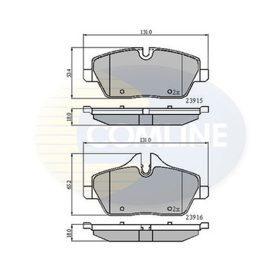 ZAPATAS DE FRENADO COMLINE (ODP.GDB1611) BMW 1 E87 04-  