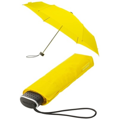 Płaska klasyczna bardzo lekka parasolka, żółta