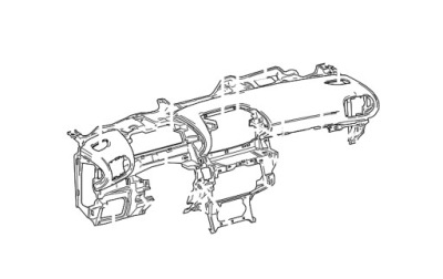 Yaris iv 22-24 панель приладів панель  полиця панель приладів air bag фото №1