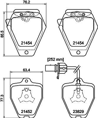 HELLA PAGID SABOTS DE FREIN DE FREIN T1328 - milautoparts-fr.ukrlive.com