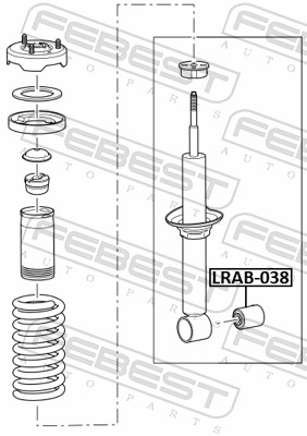 BLOQUE SILENCIOSO AMORTIGUADOR FEBEST LRAB-038  