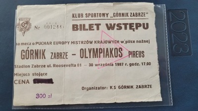 Bilet K.S. Górnik Zabrze - Olympiakos Pireus