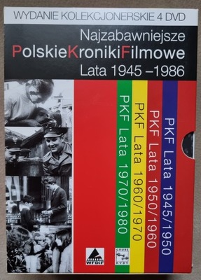 NAJZABAWNIEJSZE POLSKIE KRONIKI FILMOWE 1945-1986 4 DVD WYD KOLEKCJONERSKIE
