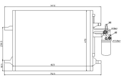 Nissens 940159 конденсатор, кондиціонер фото №1