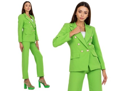 MARYNARKA damska ŻAKIET Italy Moda green 00P 38 M