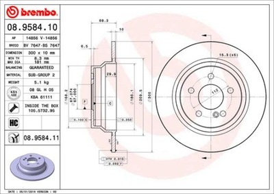 ДИСК ТОРМОЗНОЙ BREMBO 08.9584.11