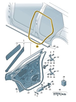 FORRO DE PUERTA WEWNETRZNYCH PARTE TRASERA AUDI Q2 ASO  