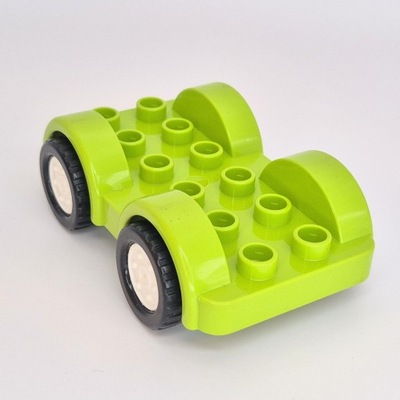 LEGO DUPLO podwozie autko zielone białe koła