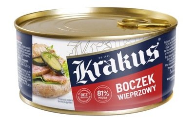 Konserwa Krakus boczek wieprzowy 300g