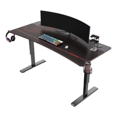 ULTRADESK Biurko dla gracza Ultradesk CRUISER RED, 160x70 cm, 66-82 cm, uch