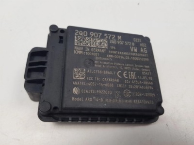 Vw tiguan ii polo vi crafter ii kodiaq радар distronic 2q0907572m фото №1