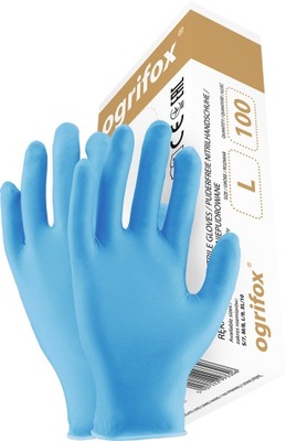 Rękawice nitrylowe bezpudrowe niebieskie 100szt