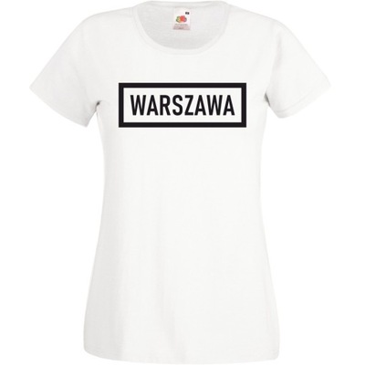 Koszulka Warszawa stolica Polska XS biała