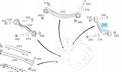 Підпора коса mercedes c e klasa cls glc gle eqc фото №1
