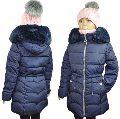 Kurtka ZIMOWA PARKA dziewczęca r.110/116 cm