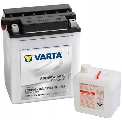 АККУМУЛЯТОР МОТОЦИКЛЕТНЫЙ VARTA YB14L-A2 12V 14AH 190A P+