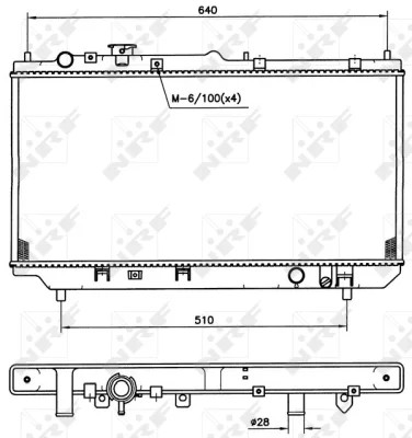 NRF 509511 CHLODNICA, SISTEMA DE REFRIGERACIÓN DEL MOTOR  