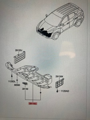 ЗАХИСТ НИЖНЯ ДВИГУНА HYUNDAI OE 29110-2S000 IX35