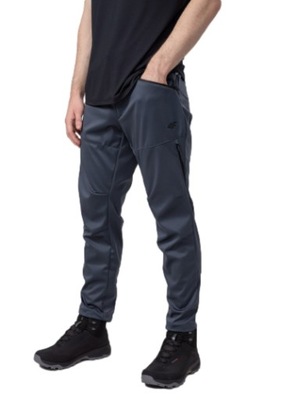Męskie spodnie trekkingowe 4F SPMDTR061 Z22 antracyt XL