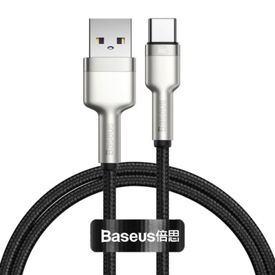 Kabel Baseus Cafule USB-A/USB-C 66W, 1m (czarny)