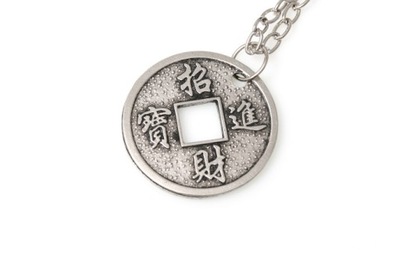 Wisior Chińska Moneta na szczęście amulet aj679