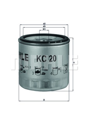 FILTROS COMBUSTIBLES KNECHT KC 20  