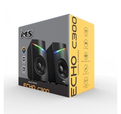 Głośniki komputerowe Echo C300 2.0 6W USB RGB LED