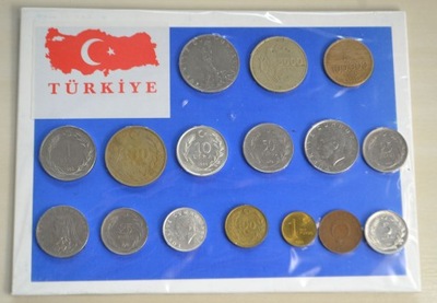 Turcja - zestaw nominałów - 16 monet