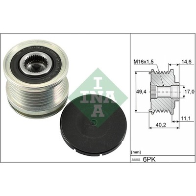 ALTERNADOR - EMBRAGUE JEDNOKIERUNKOWE INA 535 0124 10  