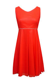 Sukienka z szyfonu czerwona odcinana pod biustem roz 42
