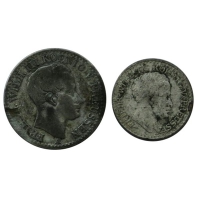 Prusy, Zestaw Wilhelm III 1825: 1/6 talara + 1 grosz