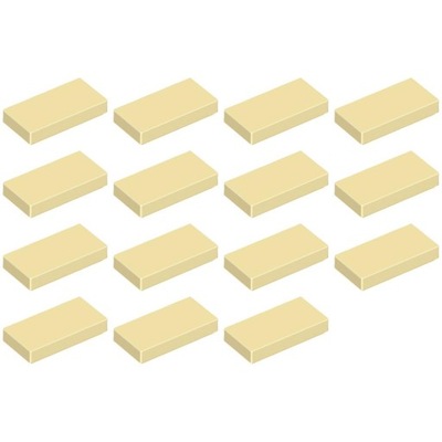 PAKIET LEGO 3069b Tile 1x2 Tan Piaskowy 30695 15szt NOWE