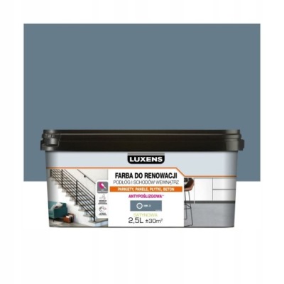 Farba do podłóg renowacyjna 2.5 l Ink 3 satyna Lux