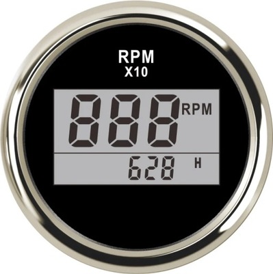 0-999 RPM Tacho Meter with Hourmeter 52mm Digital Tachometer Gauge W~79329