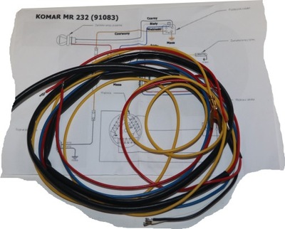 INSTALACJA ELEKTRYCZNA KOMAR 232 CZARNA SZTYWNIAK