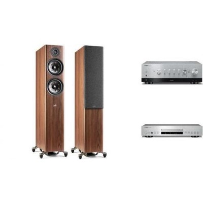 YAMAHA R-N800A s + CD-S303 + POLK AUDIO RESERVE R600 walnut