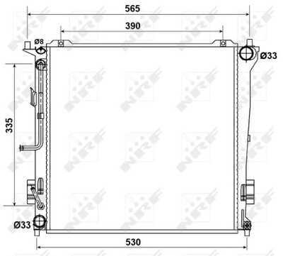 NRF 53163 CHLODNICA, SISTEMA DE REFRIGERACIÓN DEL MOTOR  