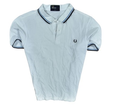 FRED PERRY Biała Koszulka Polo Męska Slim Fit L