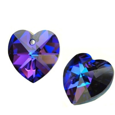 Swarovski 6228 Serce Heart 18mm Heliotrope - HEL