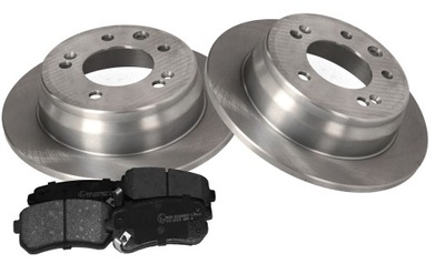 Тормозные диски x2 + тормозные колодки задняя i30 cw ix35 kia ceed cee'd фото №1